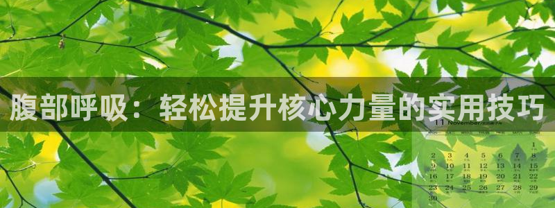 ug环球官网：腹部呼吸：轻松提升核心力量的实用技巧